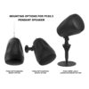 Earthquake Sound PCS6.5 Pendant Speaker Mounts - Hanging, Surface Mount and Landscape Mount